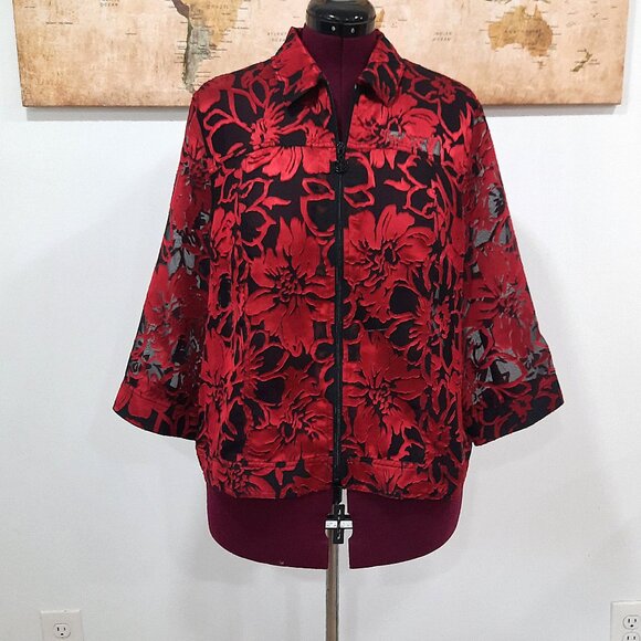 Vtg Y2K sheer lightweight floral jacket - Draper's & Damon's - Picture 12 of 12